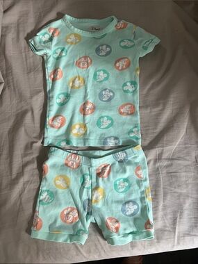 Monica and Andy Disney  Mint Green Mickey Mouse Short Sleeve Pajama Set